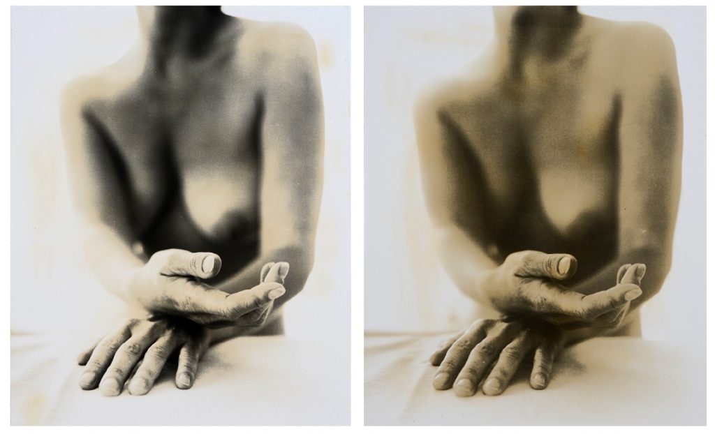 Untitled Nude # 5 and #6, 1998 From the Series Every-Body. Spontaneously deteriorating silver gelatin print.