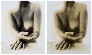 Untitled Nude # 5 and #6, 1998 From the Series Every-Body. Spontaneously deteriorating silver gelatin print.